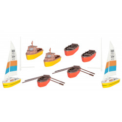 KIBRI 39159 H0 LODĚ, MOTOROVÉ LODĚ, PLACHETNICE