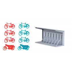 KIBRI 38143 H0 SHED WITH BIKE RACKS