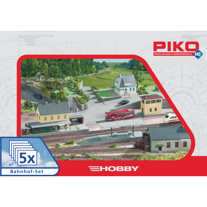PIKO 61923 SET OF 5 STATION BUILDINGS