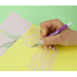 EXCEL NOŻYK MODELARSKI K18 Z GUMOWANYM UCHWYTEM FIOLET (EX16025)