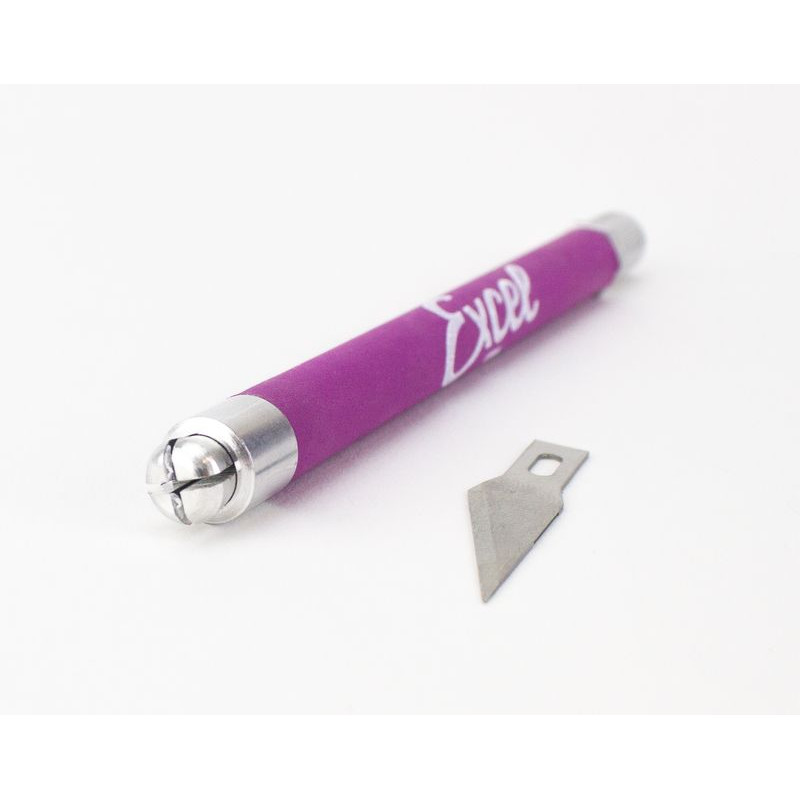 EXCEL MODELING KNIFE K18 WITH RUBBERIZED HANDLE PURPLE (EX16025)