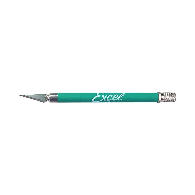 EXCEL MODELING KNIFE K18 WITH RUBBERIZED HANDLE GREEN (EX16022)
