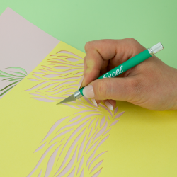 MODELÁŘSKÝ NŮŽ EXCEL K18 S POGUMOVANOU RUKOJETÍ ZELENÝ (EX16022)