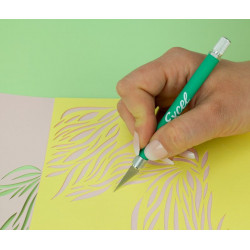 EXCEL NOŻYK MODELARSKI K18 Z GUMOWANYM UCHWYTEM ZIELONY (EX16022)