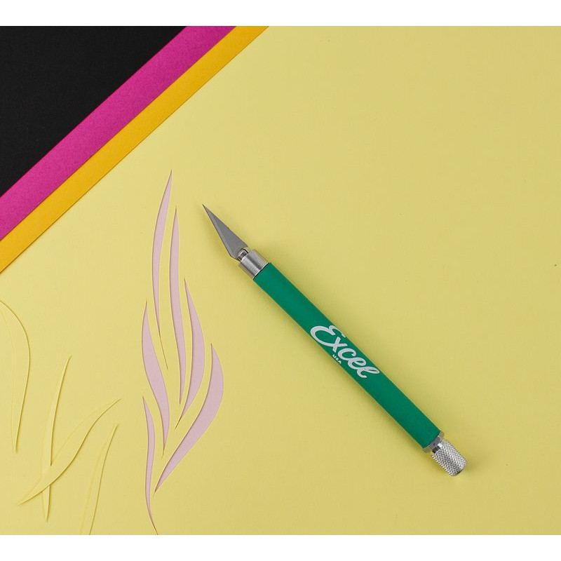 EXCEL MODELING KNIFE K18 WITH RUBBERIZED HANDLE GREEN (EX16022)