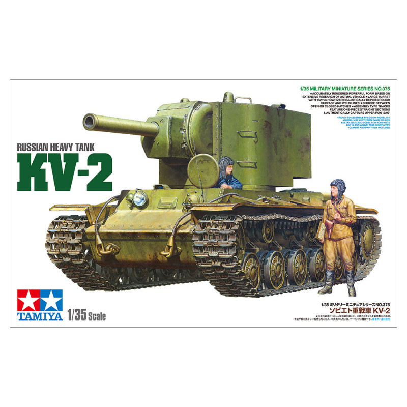 TAMIYA 1/35 RUSKÝ TĚŽKÝ TANK KV-2 (35375)