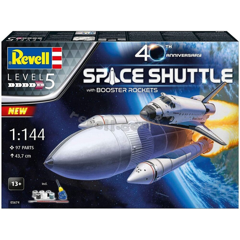 REVELL 1/144 SPACE SHUTTLE & BOOSTER ROCKETS - 40TH ANNIVERSARY (05674)
