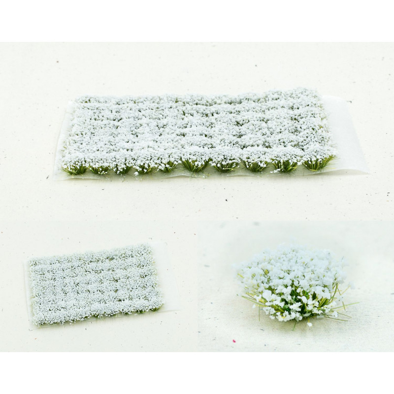 MALÍŘSKÉ KOVÁŘSKÉ KVĚTINY 6 mm BÍLÉ MYRTHE (2623) / 5 kusů