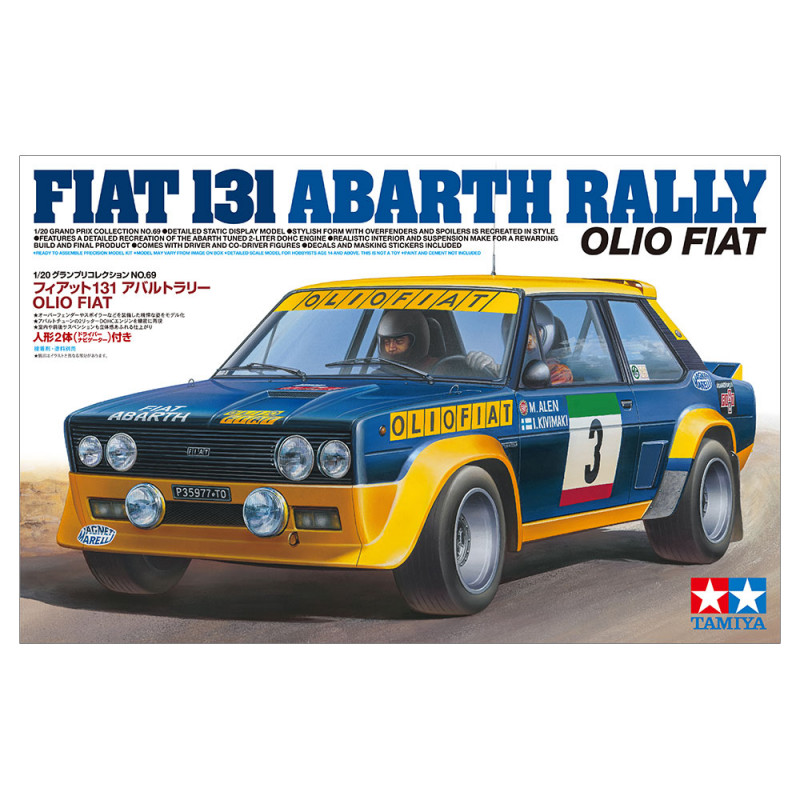 TAMIYA 1/20 131 ABARTH RALLY OLIO FIAT (20069)