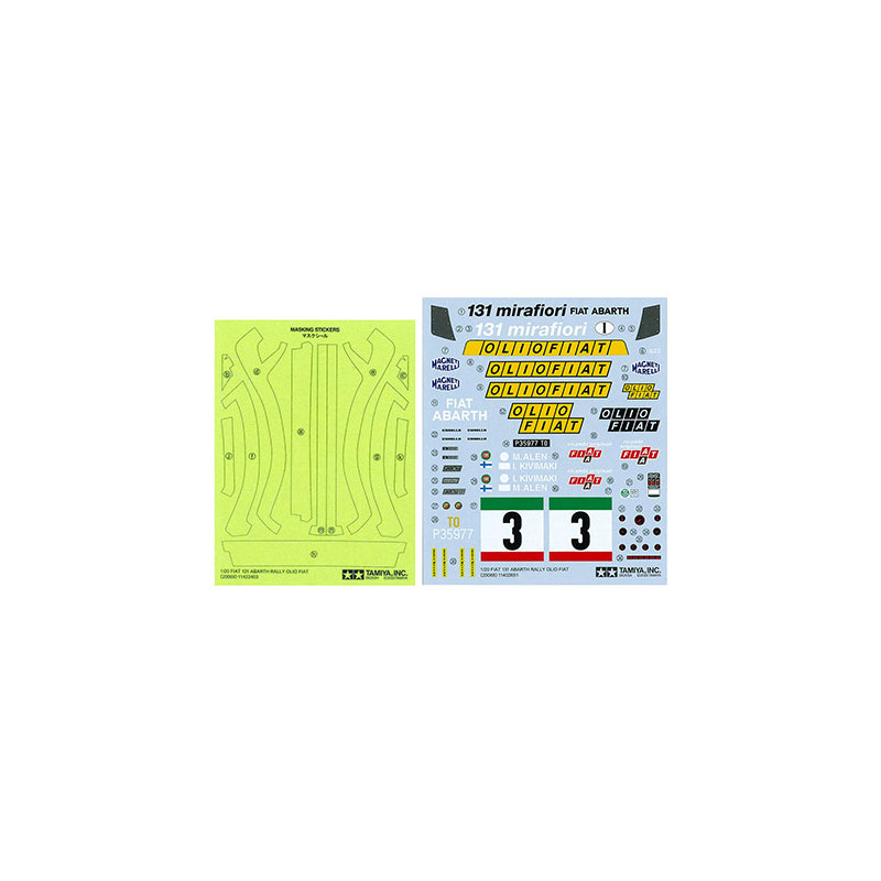 TAMIYA 1/20 131 ABARTH RALLY OLIO FIAT (20069)