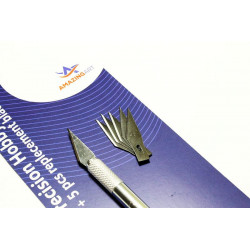 AMAZING ART MODELING SCALPEL SILVER + 5 BLADES (18581)
