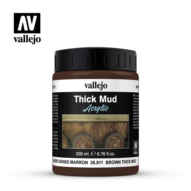 VALLEJO 26811 THICK MUD TEXTURE 200 ml   BROWN MUD