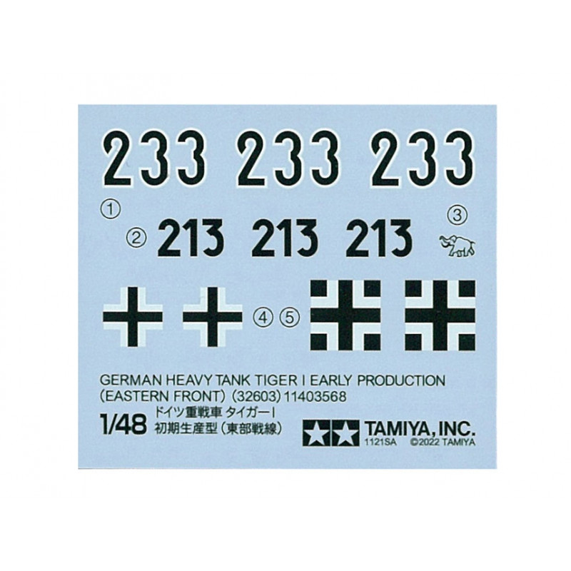 TAMIYA 1/48 TIGER I EARLY PRODUCTION EASTERN FRONT (32603)