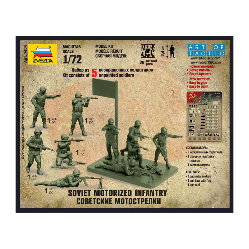 ZVEZDA 1/72 SOVĚTSKÁ MOTORIZOVANÁ PĚCHOTA (7404)