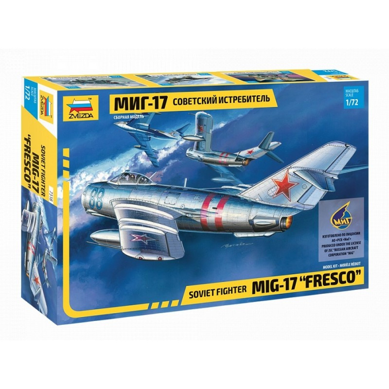 ZVEZDA 1/72 SOVĚTSKÁ STÍHAČKA MIG-17 "FRESCO" (7318)