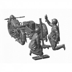 ZVEZDA 1/35 SOVĚTSKÝ MOTOCYKL M-72 S MINOMETEM (3651)