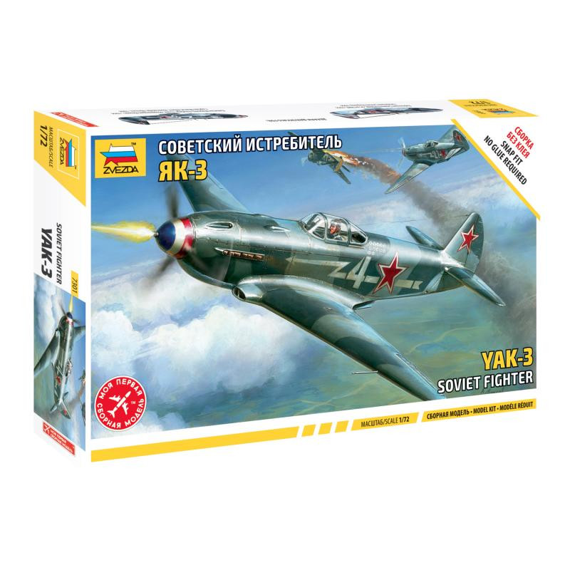 ZVEZDA AIRCRAFT 1/72 SOVĚTSKÁ STÍHAČKA JAK-3 (7301)