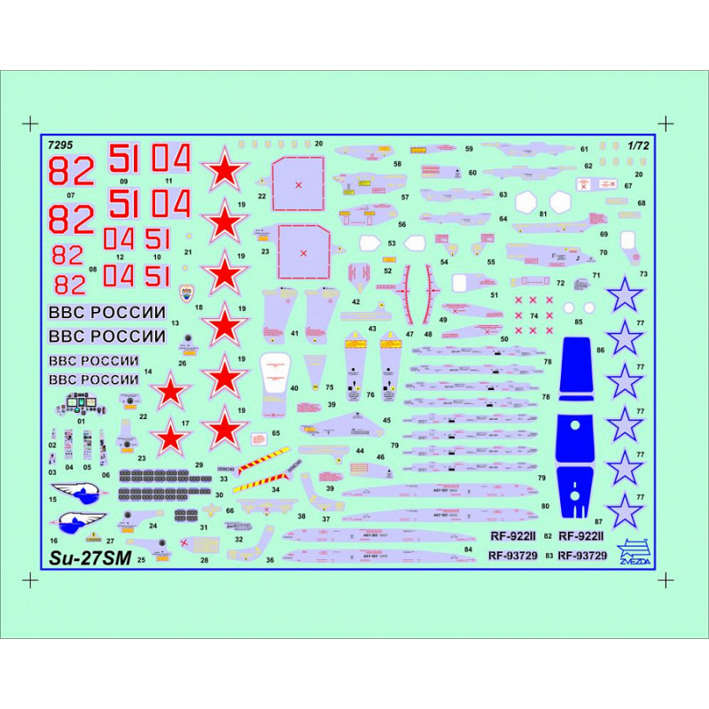 ZVEZDA 1/72 SU-27SM (7295)