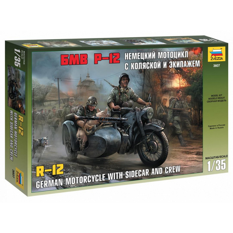 ZVEZDA 1/35 NĚMECKÝ SIDECAR WWII (3607)