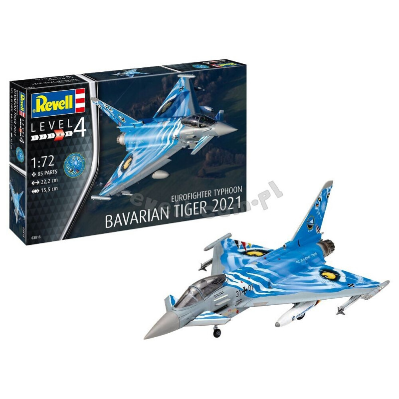 REVELL 1/72 EUROFIGHTER TYPHOON "BAVORSKÝ TYGR 2021" (03818)