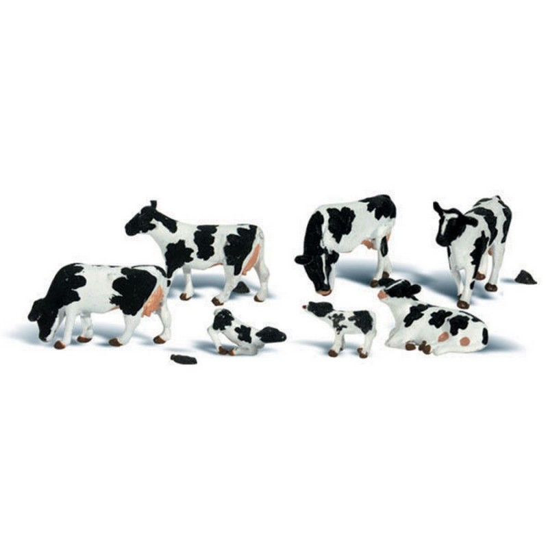 WOODLAND WA1863 H0 FIGURINES HOLSTEIN COWS