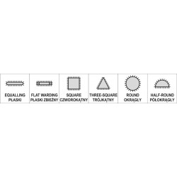 YATO PILNIKI / IGLAKI 3x140x65 mm ZESTAW 6 sztuk ( YT-6160 )