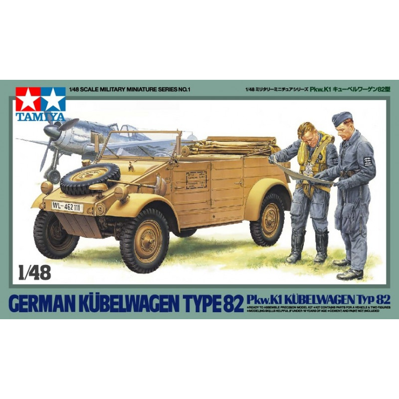 TAMIYA 1/48 NĚMECKÝ KUBELWAGEN TYP 82 (32501)