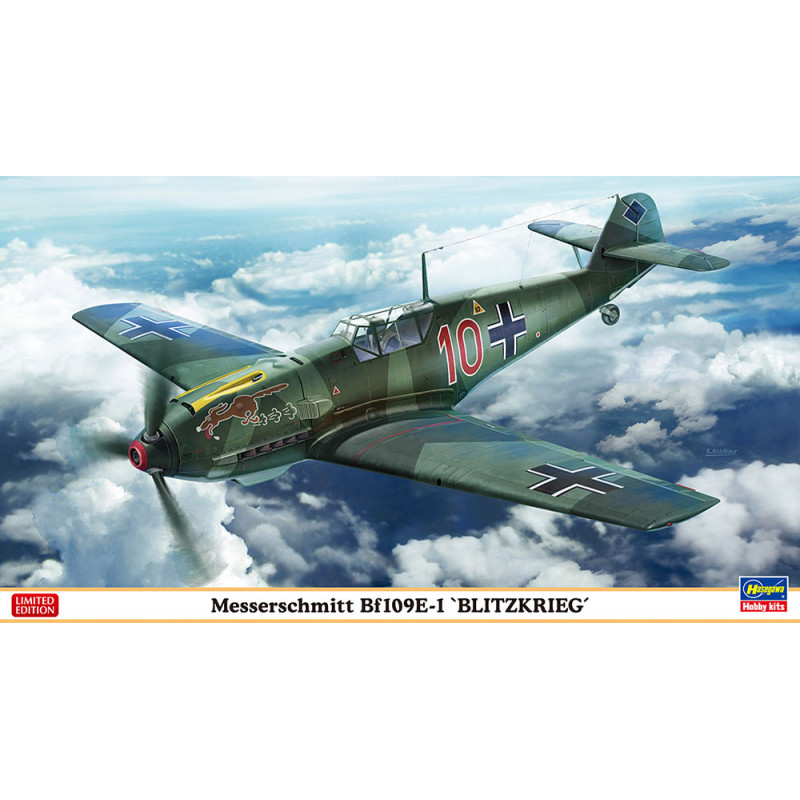 HASEGAWA 1/48 MESSERSCHMIT Bf 109E-1 BLITZKREIG (07478)