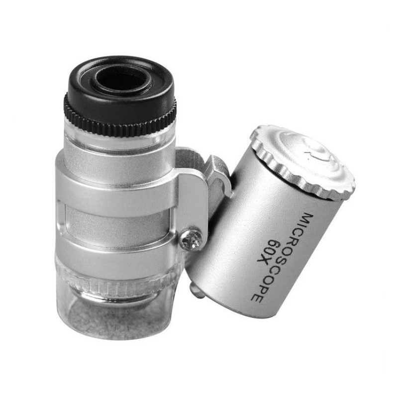 Klenotnická lupa - mikroskop 60x - LED
