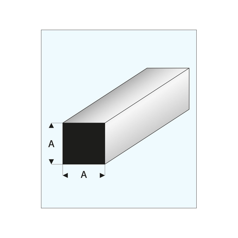 HM SQUARE ROD.  PLASTIC 5*5*330 mm (63) MAQUETT